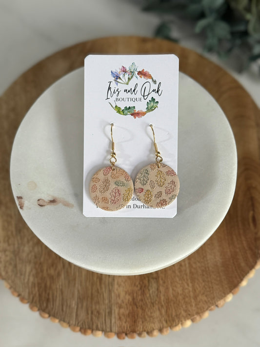 Multicolored Fall Leaf Dangles