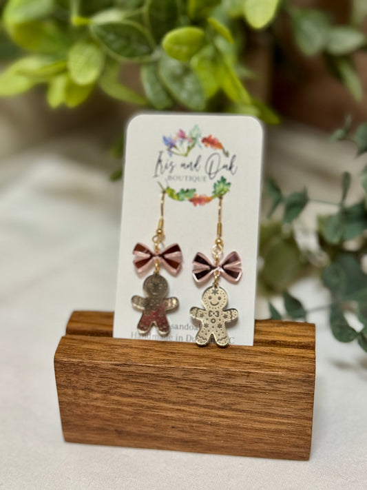 Gingerbread Girl Dangles with bow