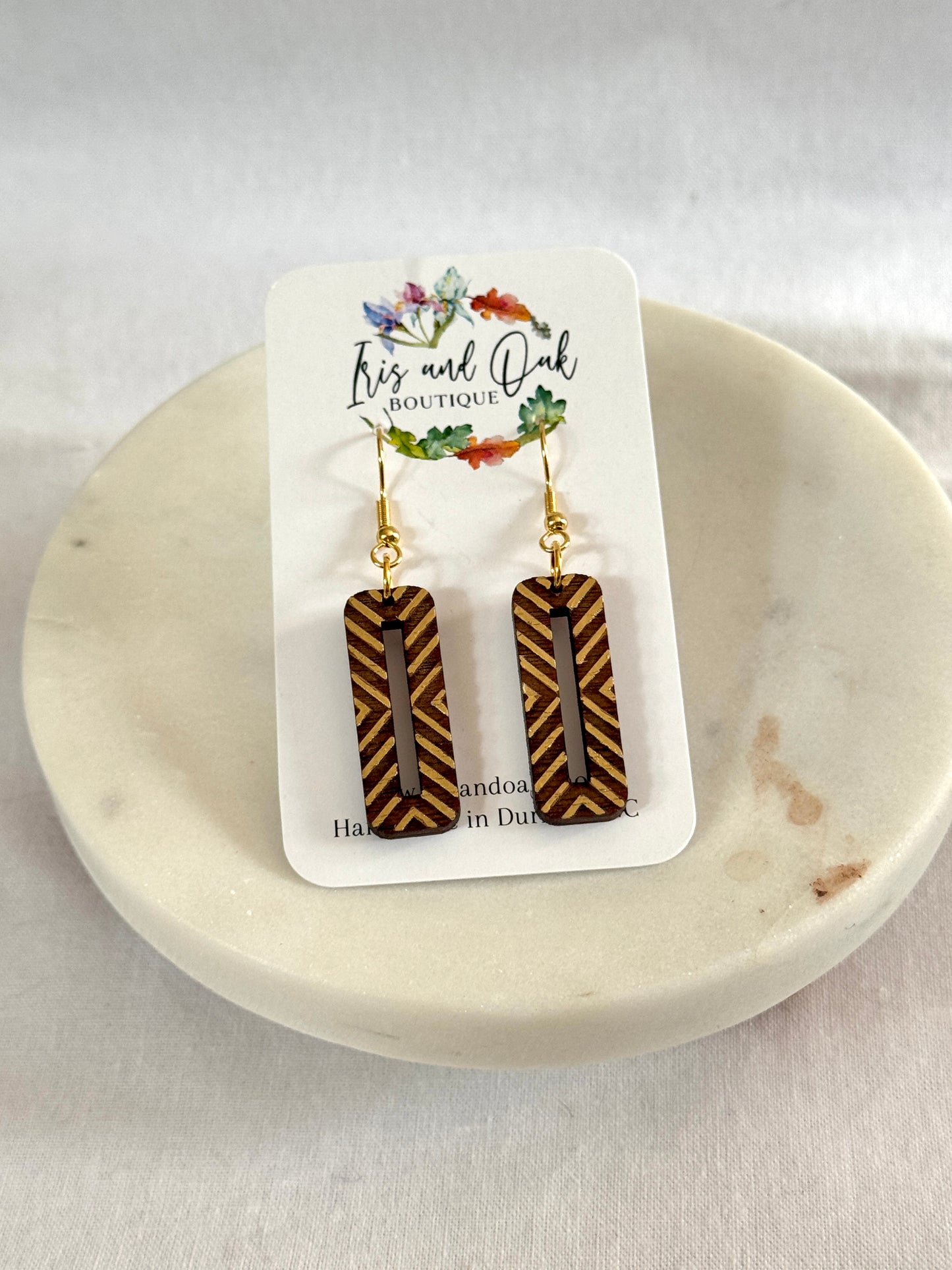 Striped Rectangle Dangles (multiple colors)