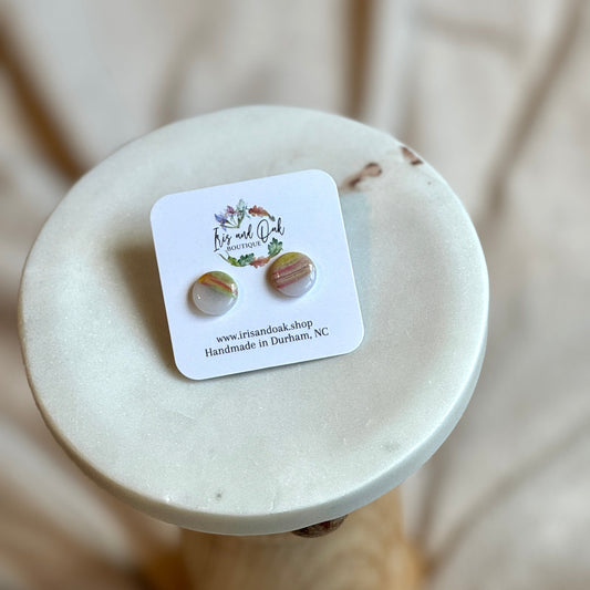 Rainbow Studs - Circle