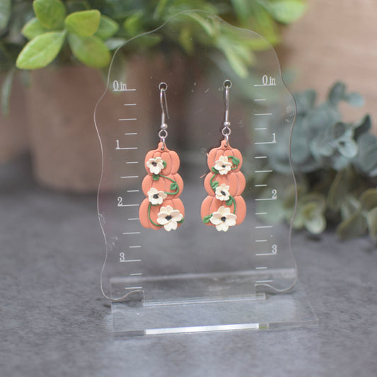 Stacked Pumpkin with Flowers (multiple colors)