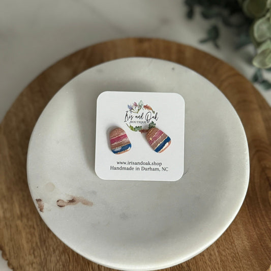 Coral Beach - Trapezoid Studs