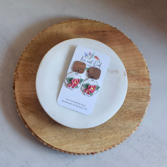 Framed Floral Dangles