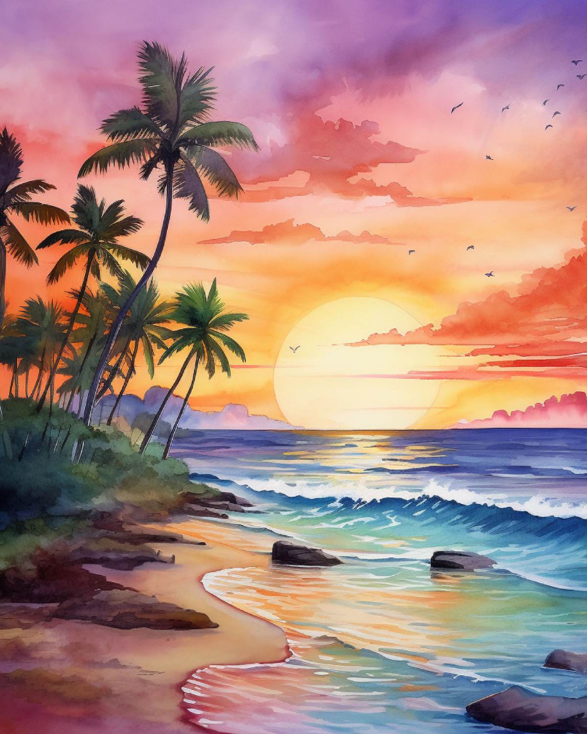 Beach Scenes Transfer Paper 01