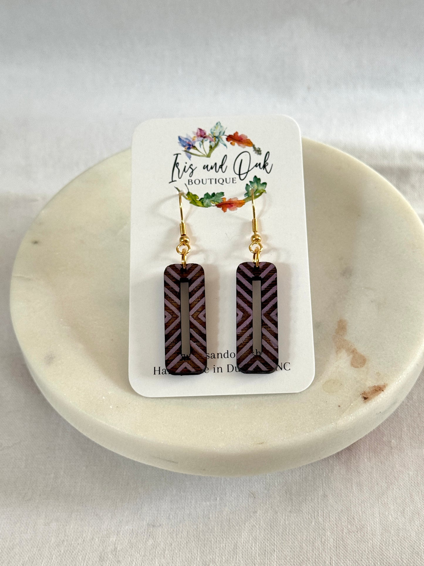 Striped Rectangle Dangles (multiple colors)