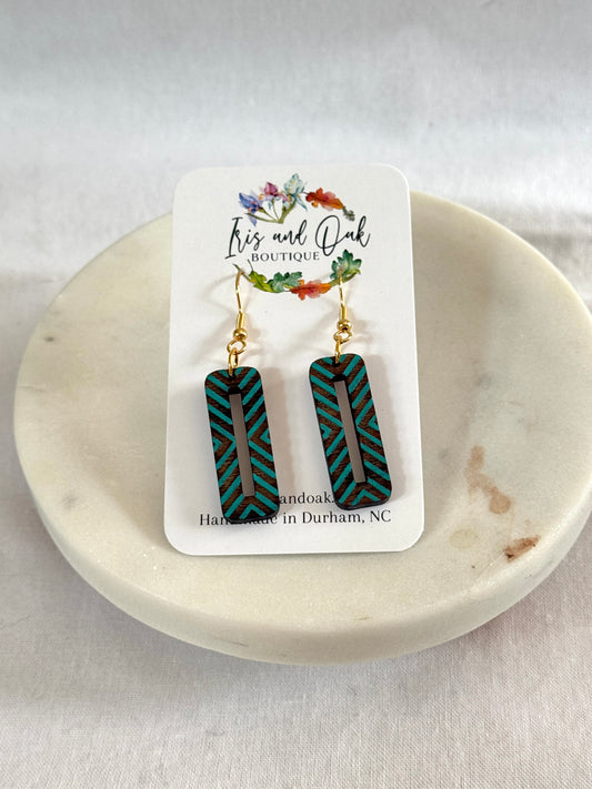 Striped Rectangle Dangles (multiple colors)