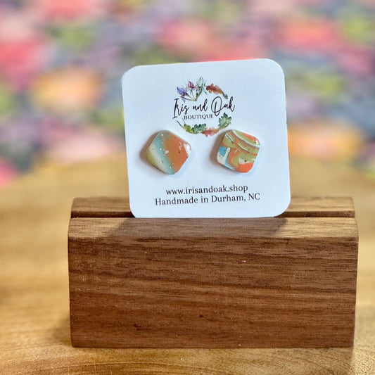 Retro Square studs