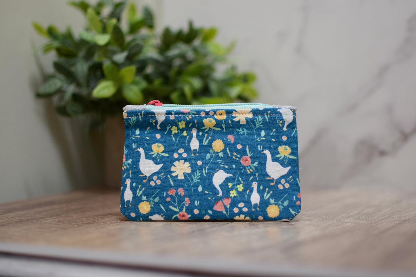Garden Geese Mini Zipper Pouch
