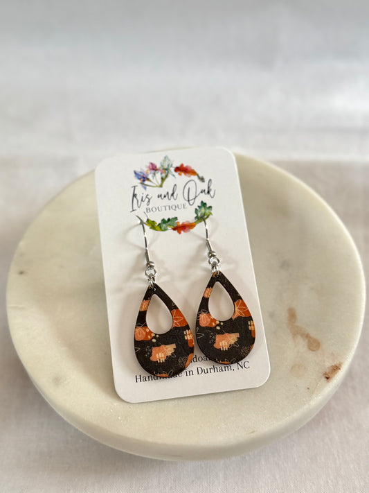 Dark Florals - Teardrop