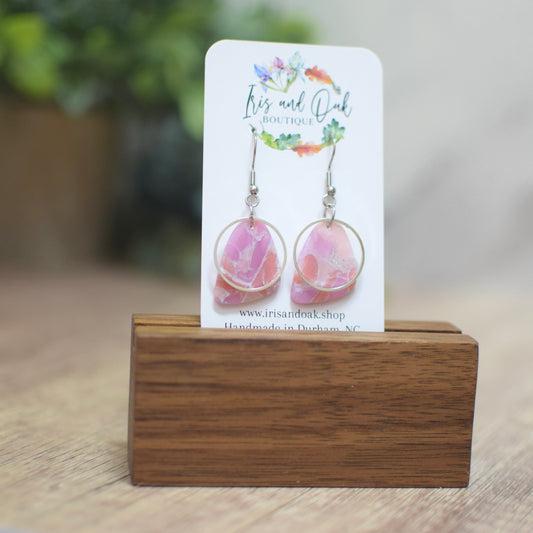 Pink Collage - Triangle Charms