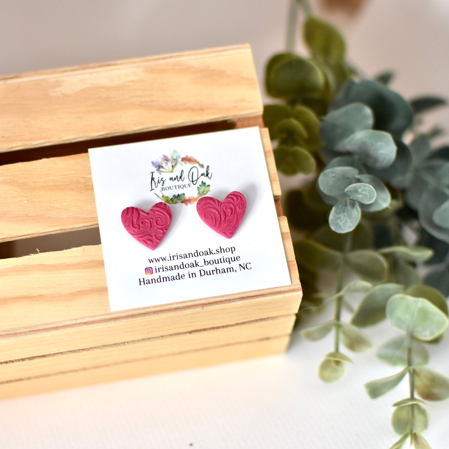 Lace Heart Studs