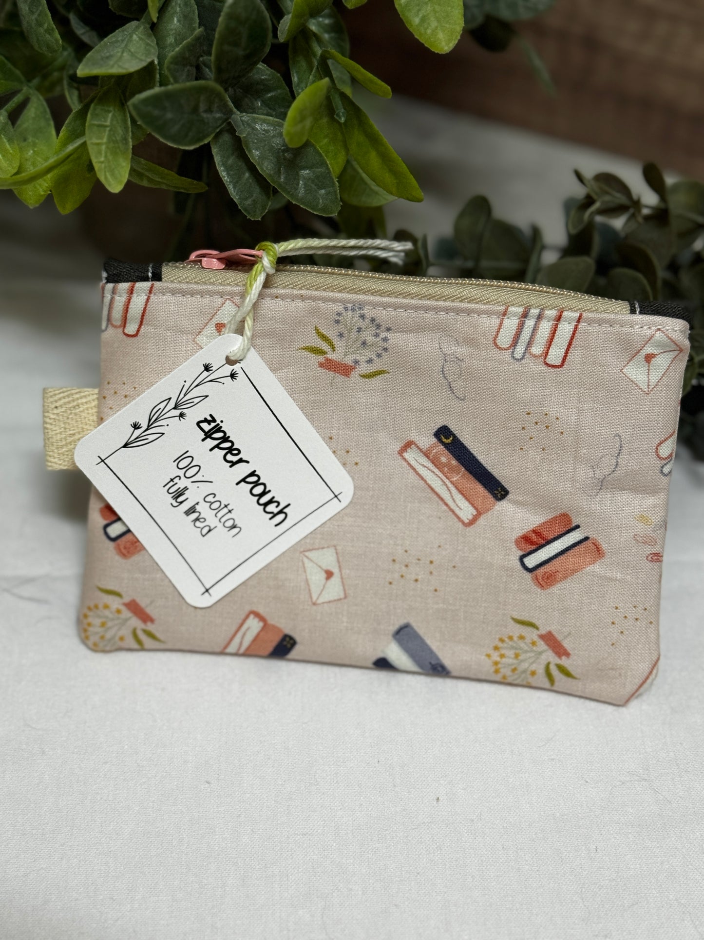 Between the Pages - Pink Mini Zipper Pouch