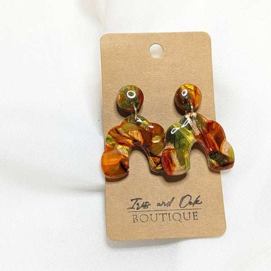 Golden Collage Dangles