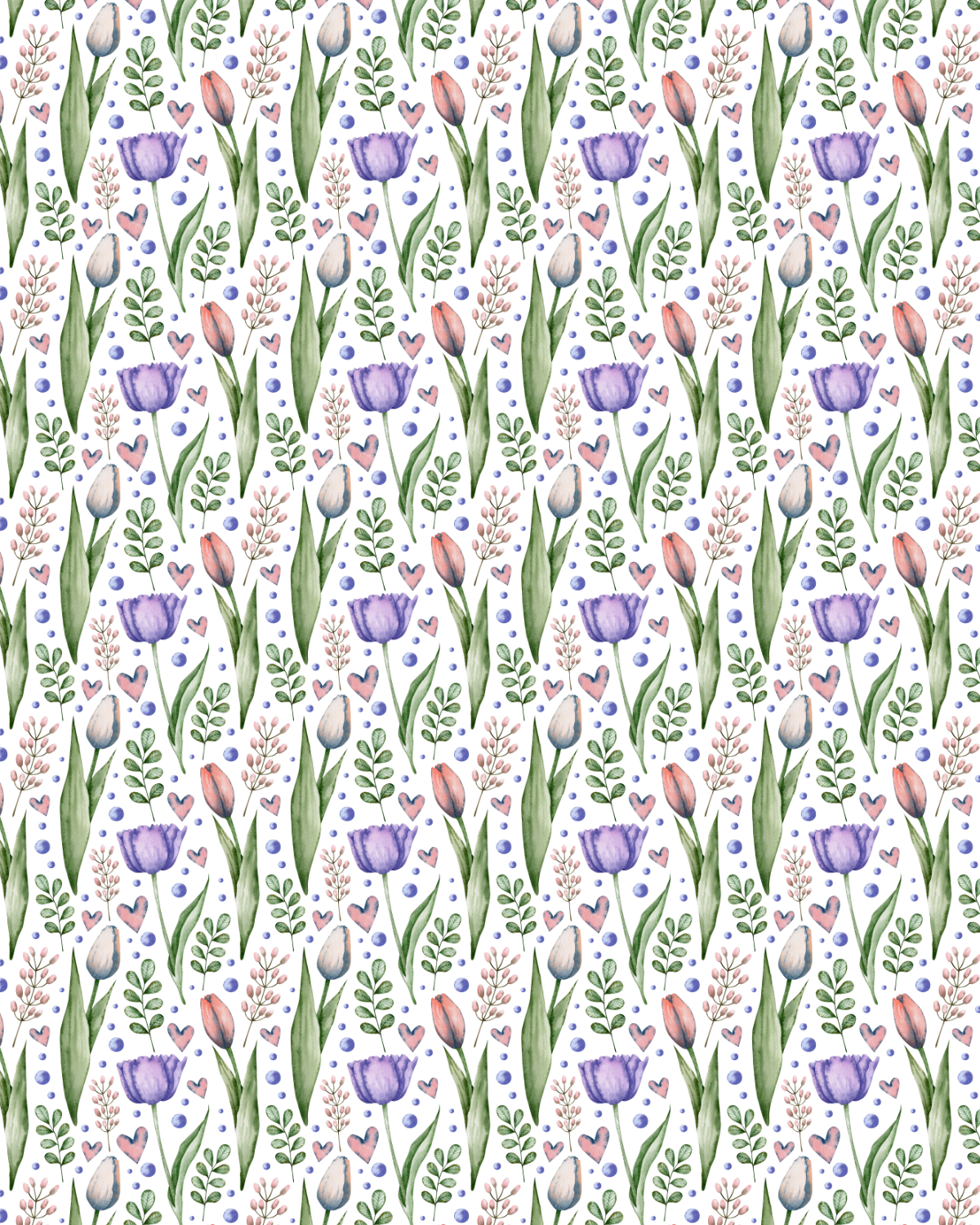 Watercolor Flowers 123 Transfer Paper