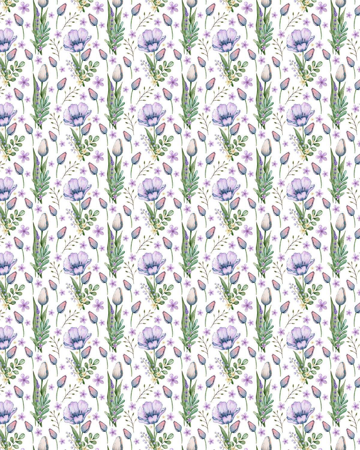 Watercolor Flowers 132 Transfer Paper