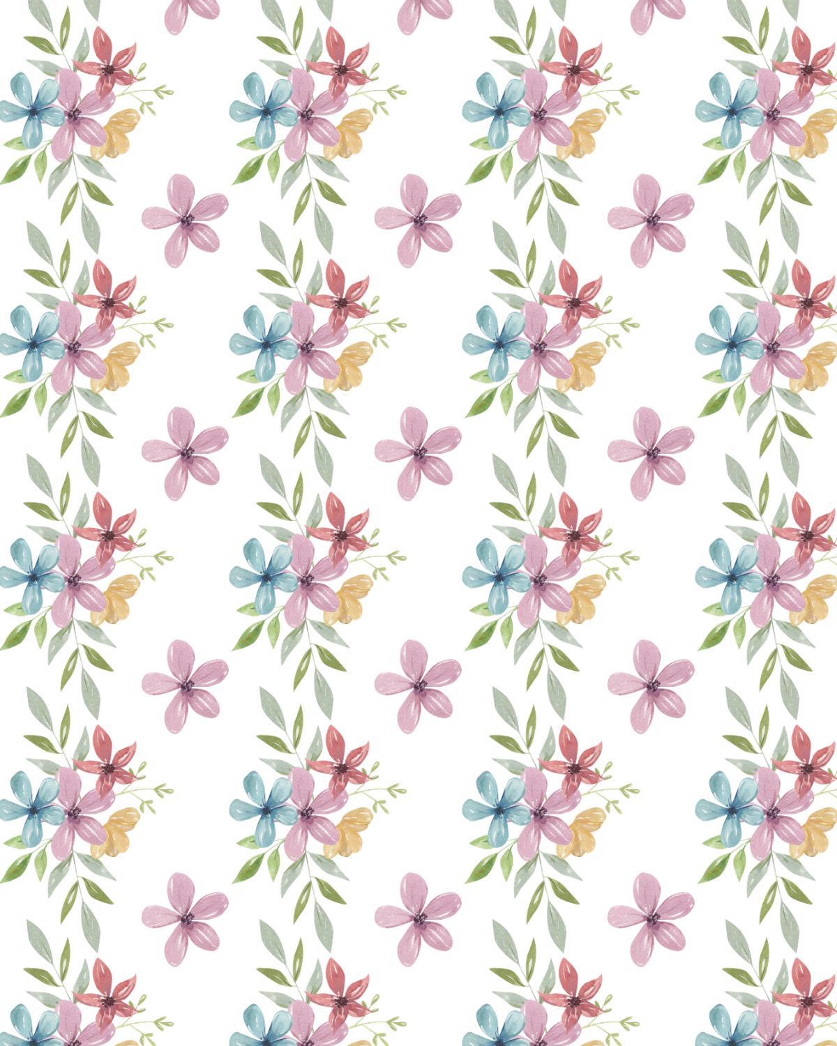 Watercolor Flowers 171 Transfer Paper