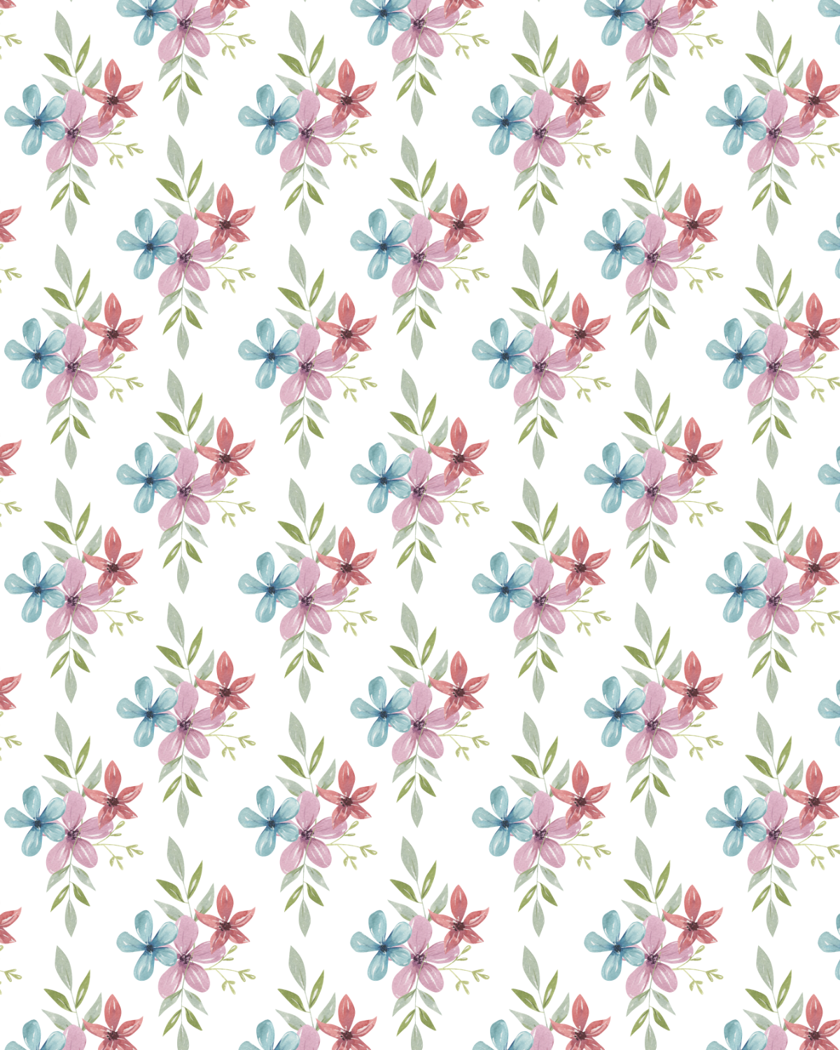 Watercolor Flowers 173 Transfer Paper