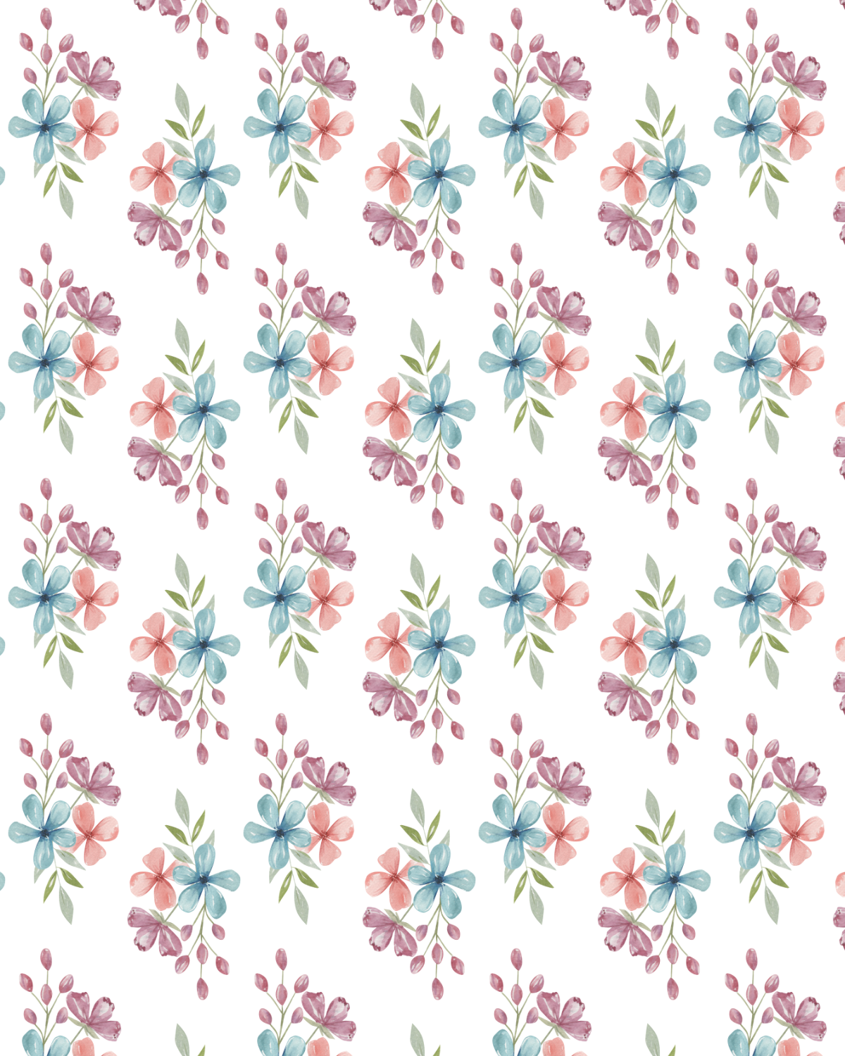 Watercolor Flowers 176 Transfer Paper