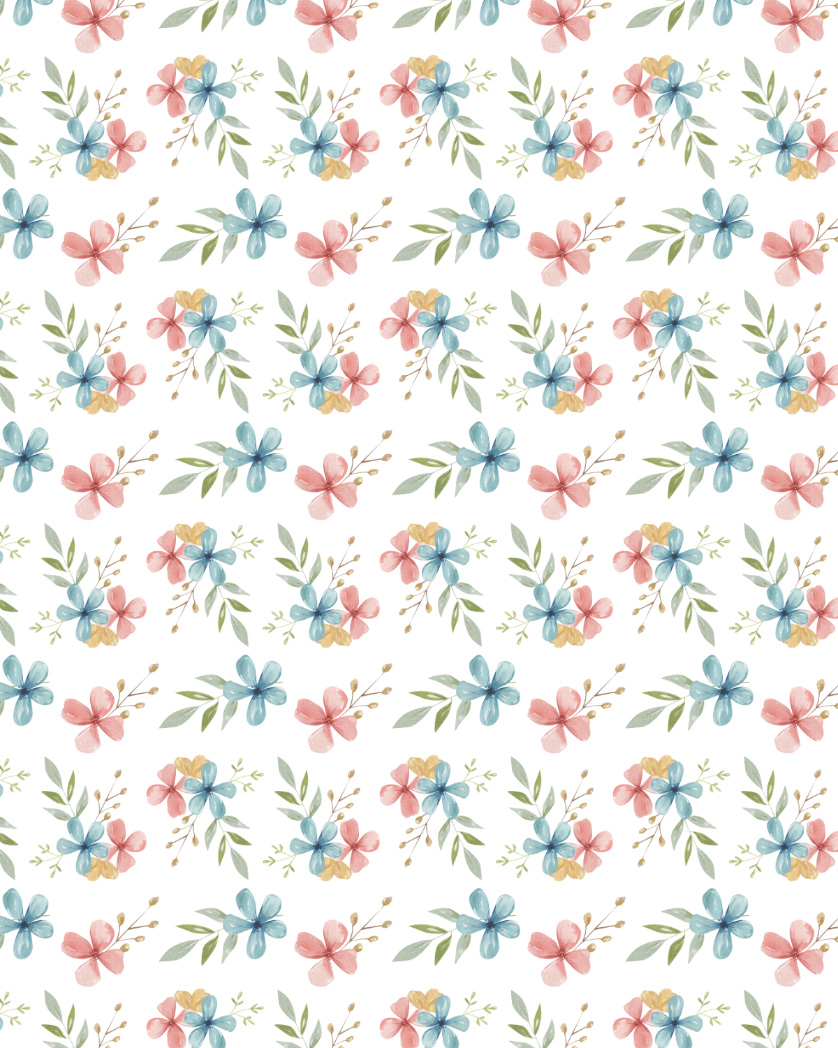 Watercolor Flowers 178 Transfer Paper