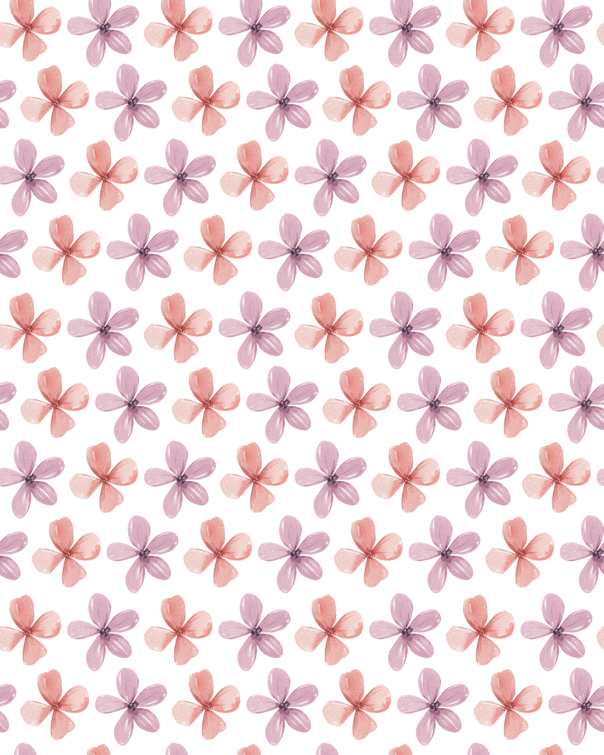 Watercolor Flowers 179 Transfer Paper