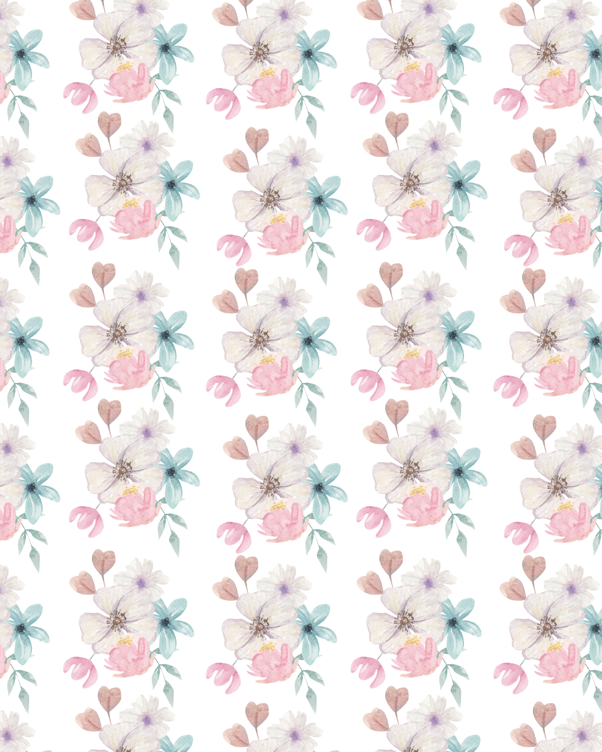 Watercolor Flowers 181 Transfer Paper