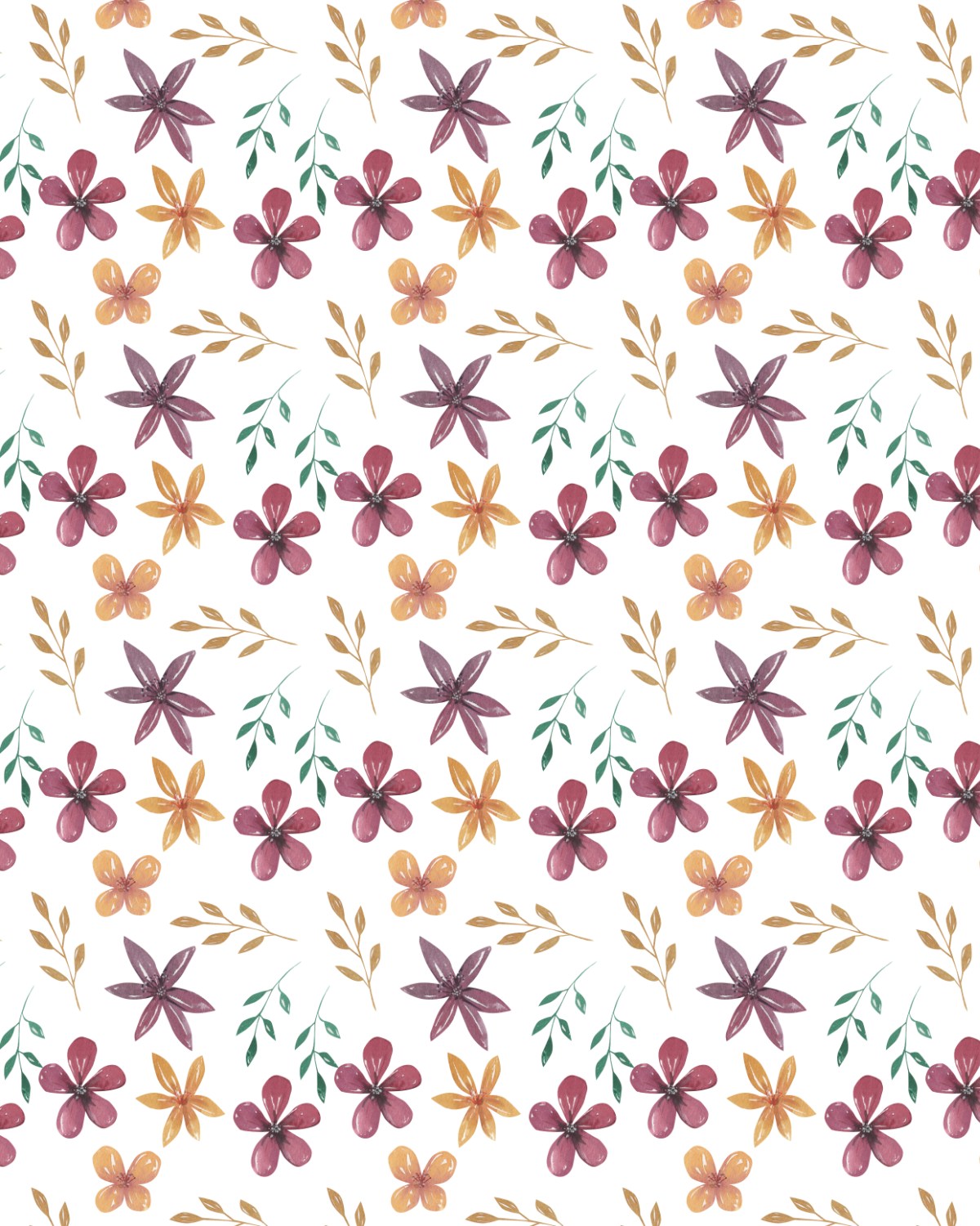 Watercolor Flowers 182 Transfer Paper