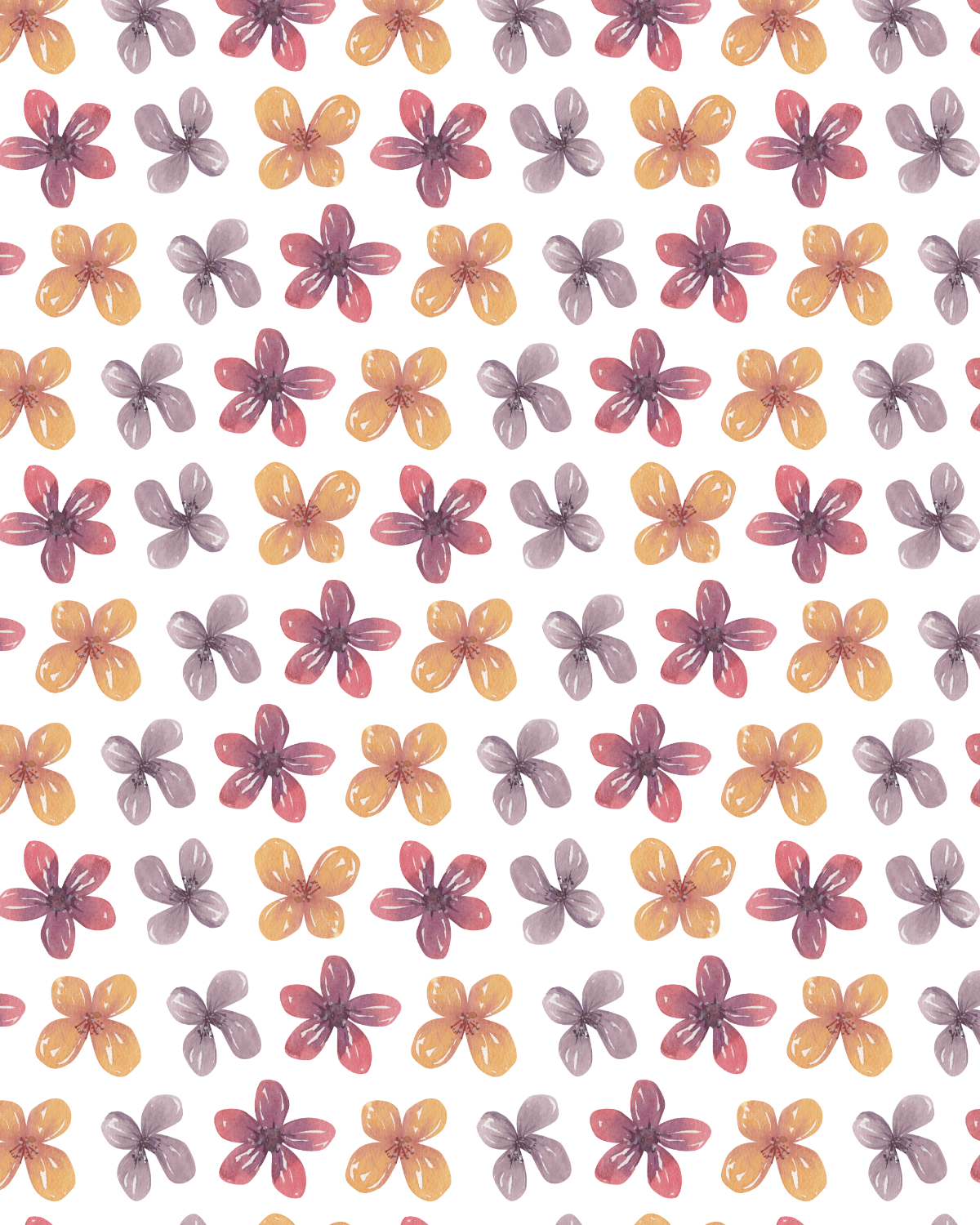 Watercolor Flowers 183 Transfer Paper