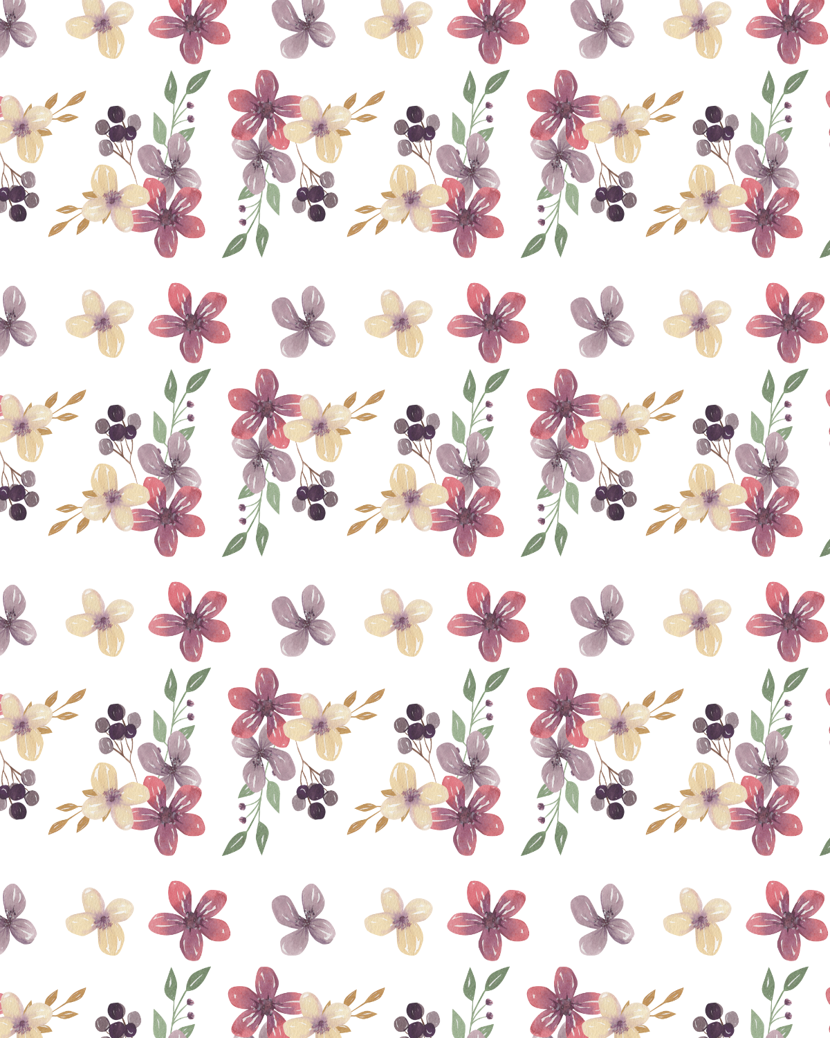 Watercolor Flowers 191 Transfer Paper