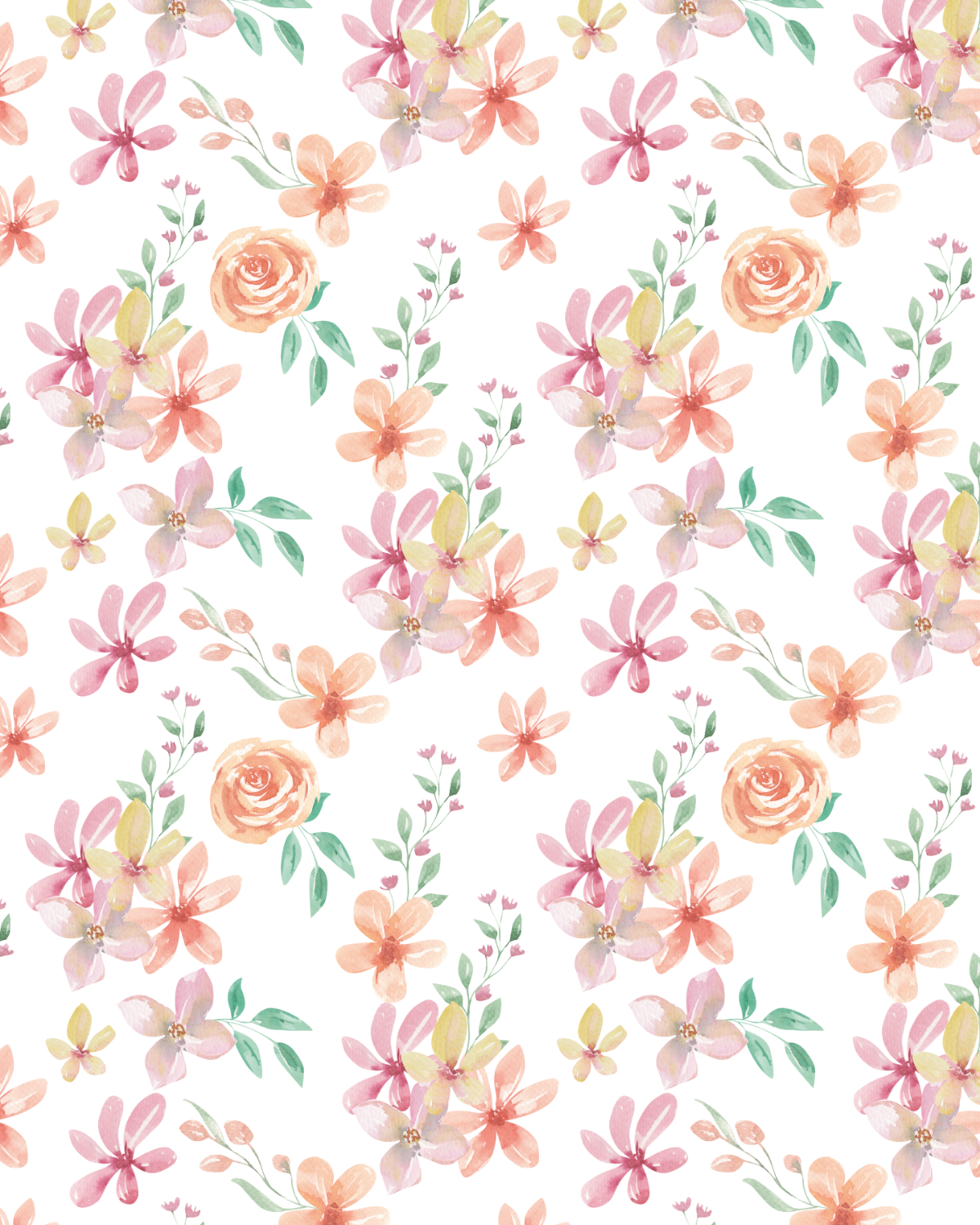 Watercolor Flowers 195 Transfer Paper