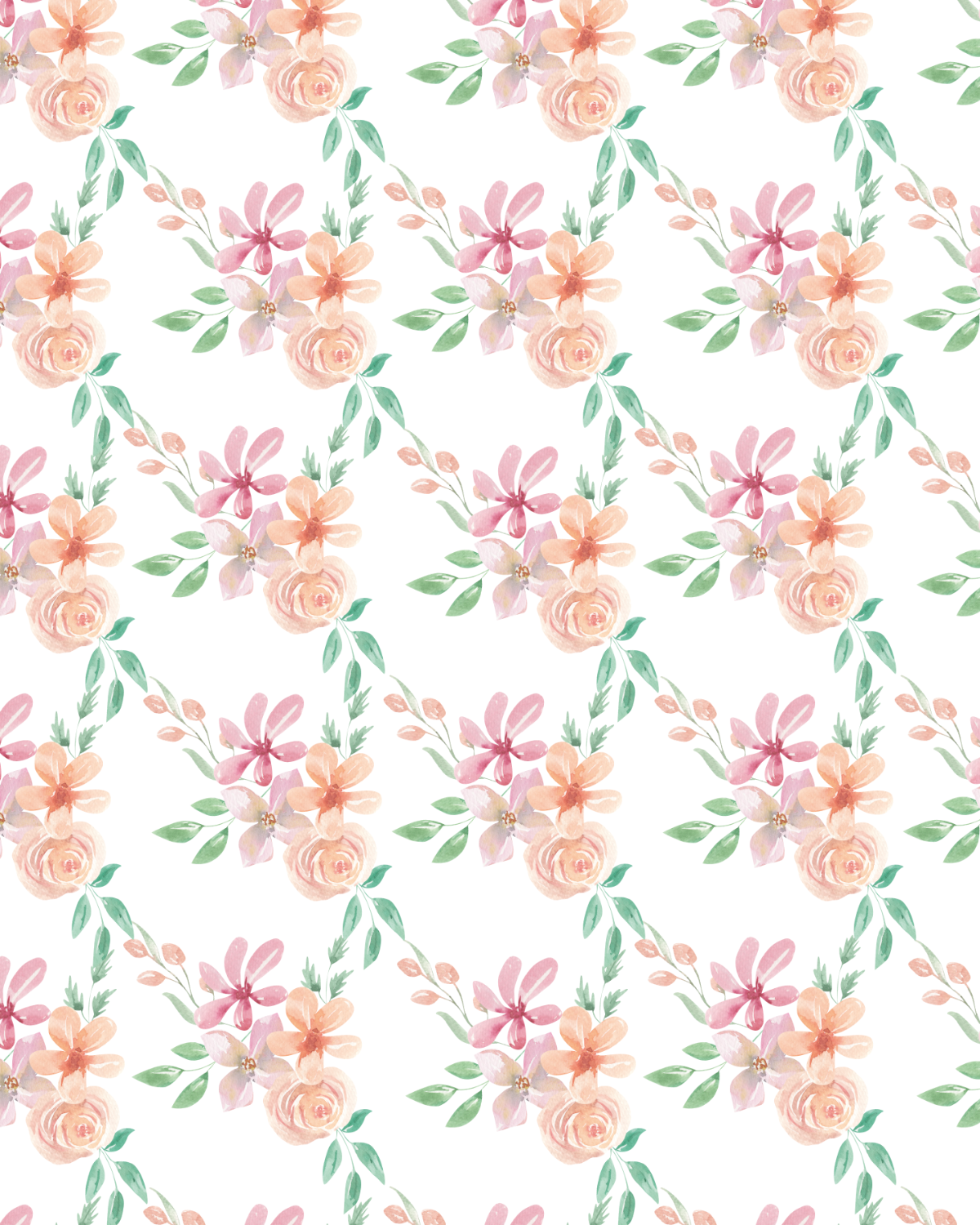 Watercolor Flowers 196 Transfer Paper