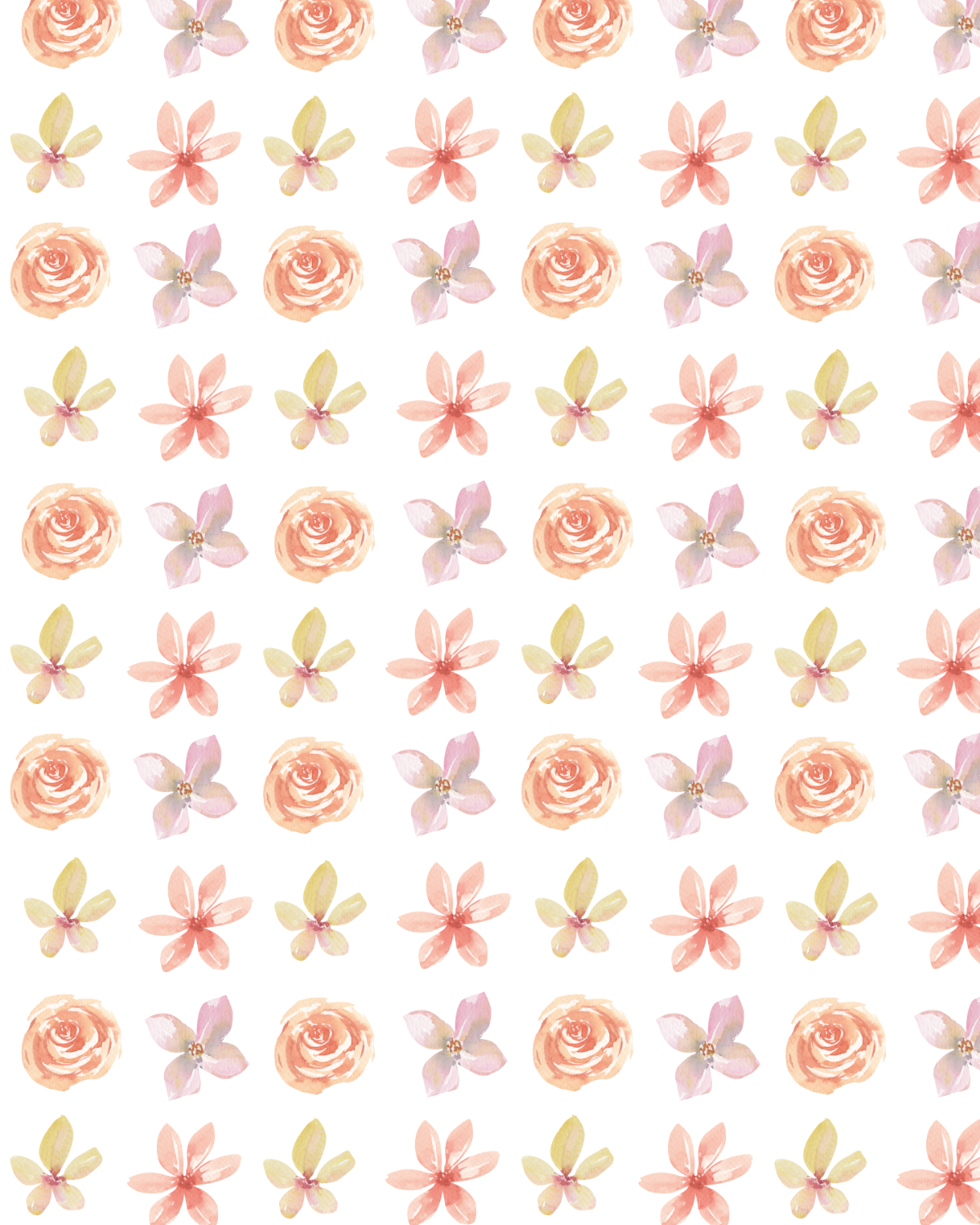 Watercolor Flowers 197 Transfer Paper