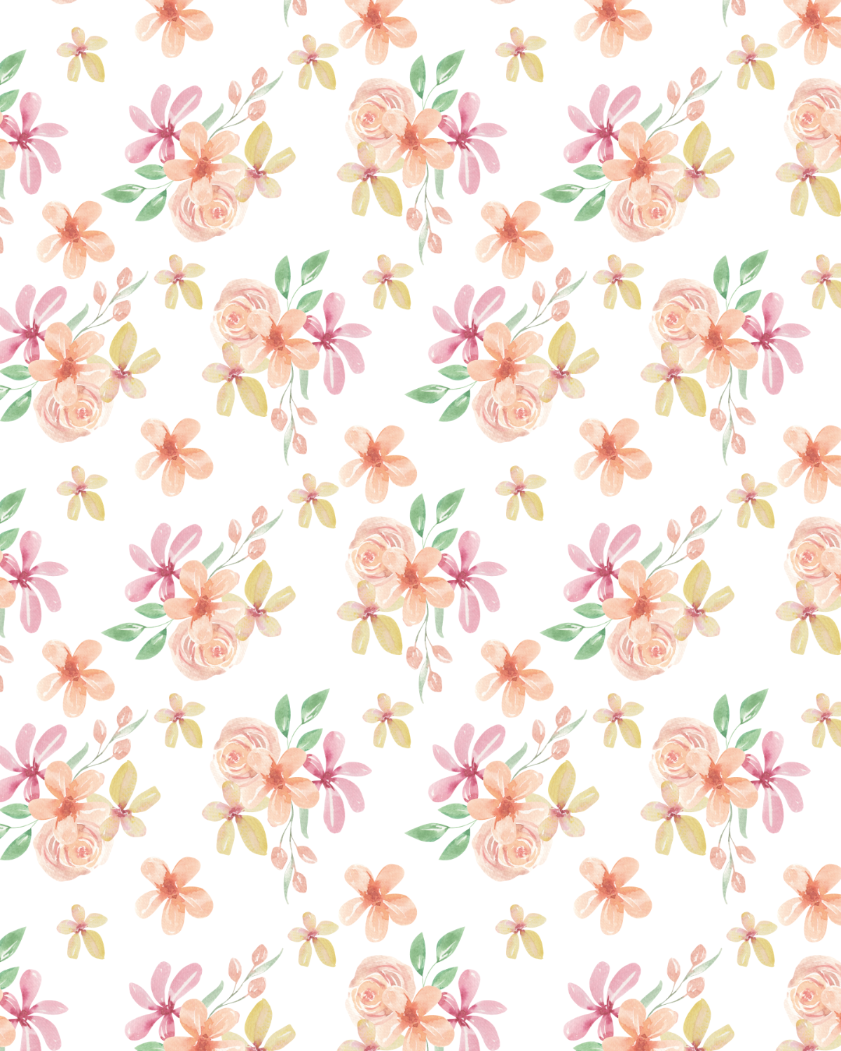 Watercolor Flowers 198 Transfer Paper