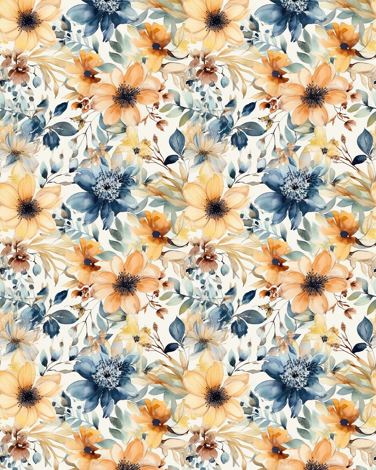 Watercolor Flowers 002 Transfer Paper
