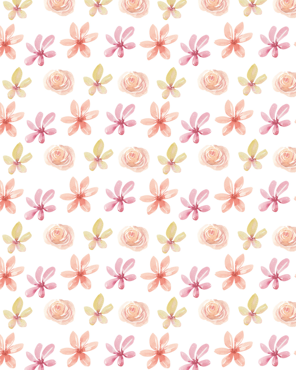 Watercolor Flowers 201 Transfer Paper