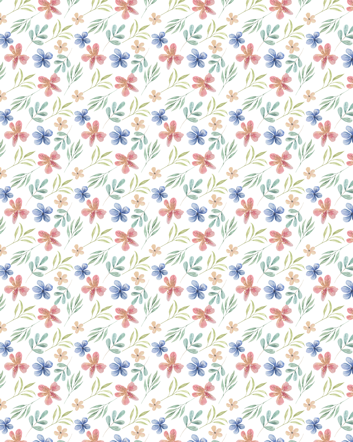 Watercolor Flowers 234 Transfer Paper