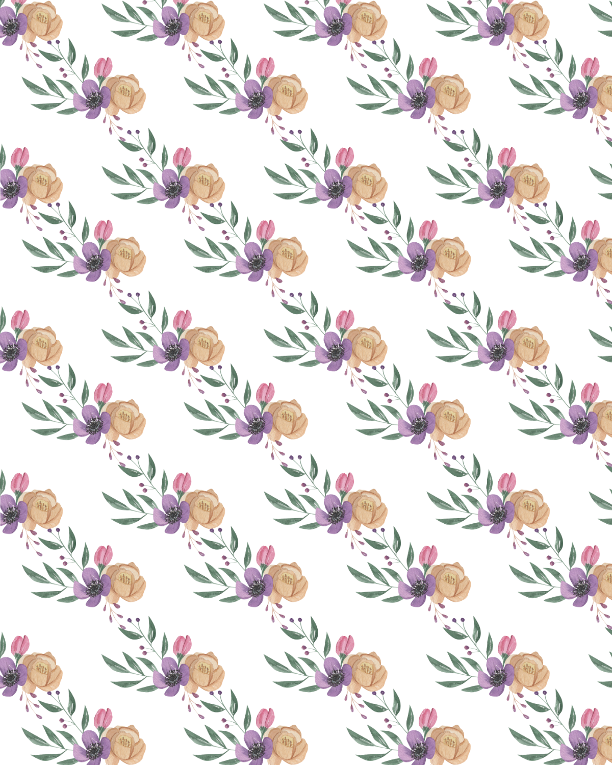 Watercolor Flowers 239 Transfer Paper