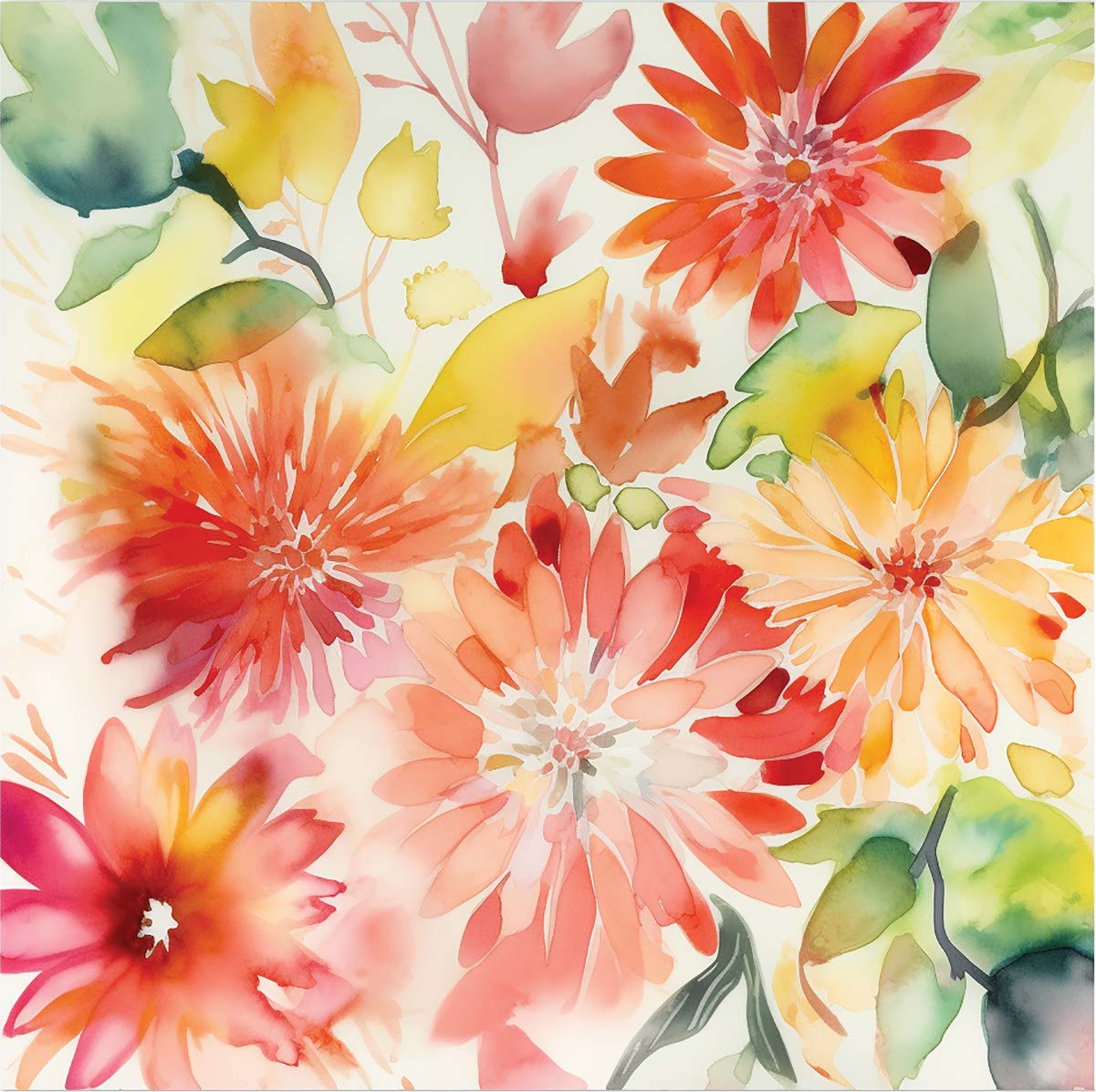 Watercolor Flowers 023 Transfer Paper
