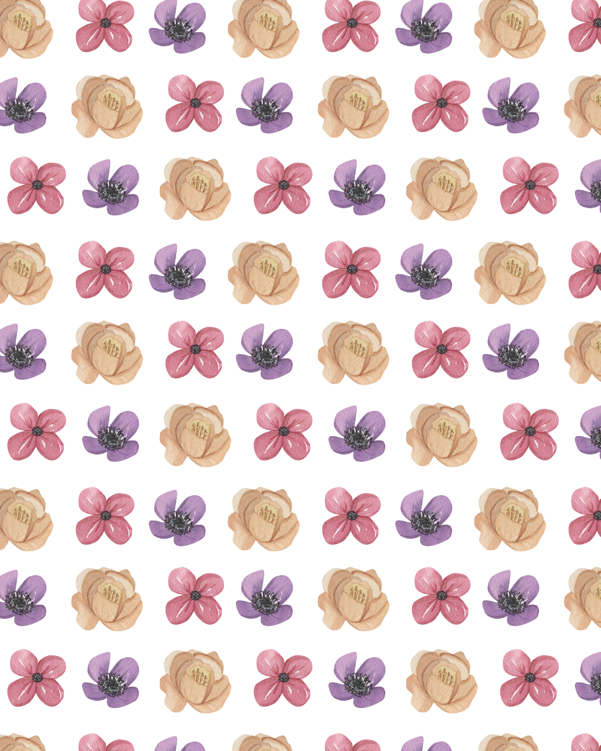 Watercolor Flowers 240 Transfer Paper