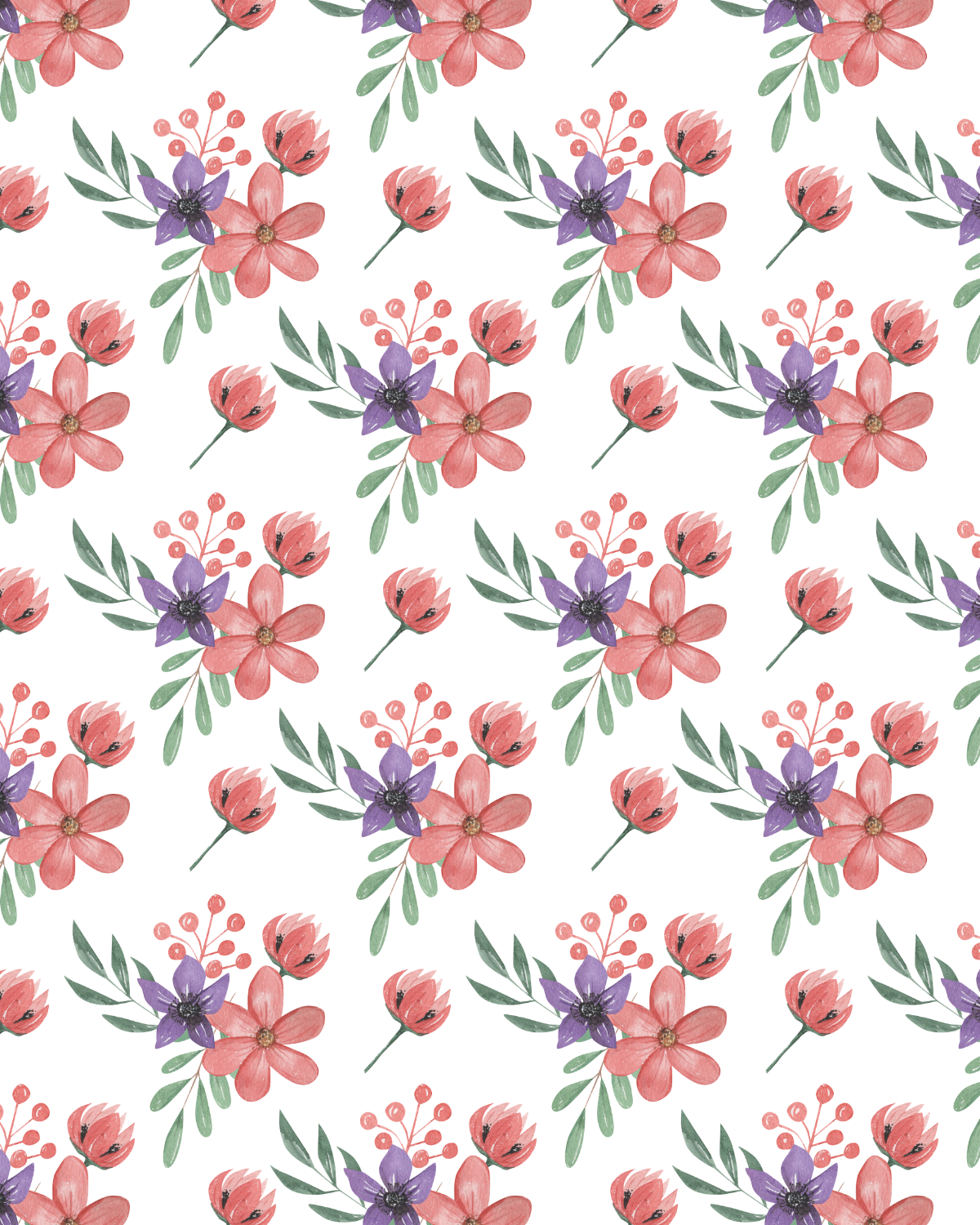Watercolor Flowers 241 Transfer Paper