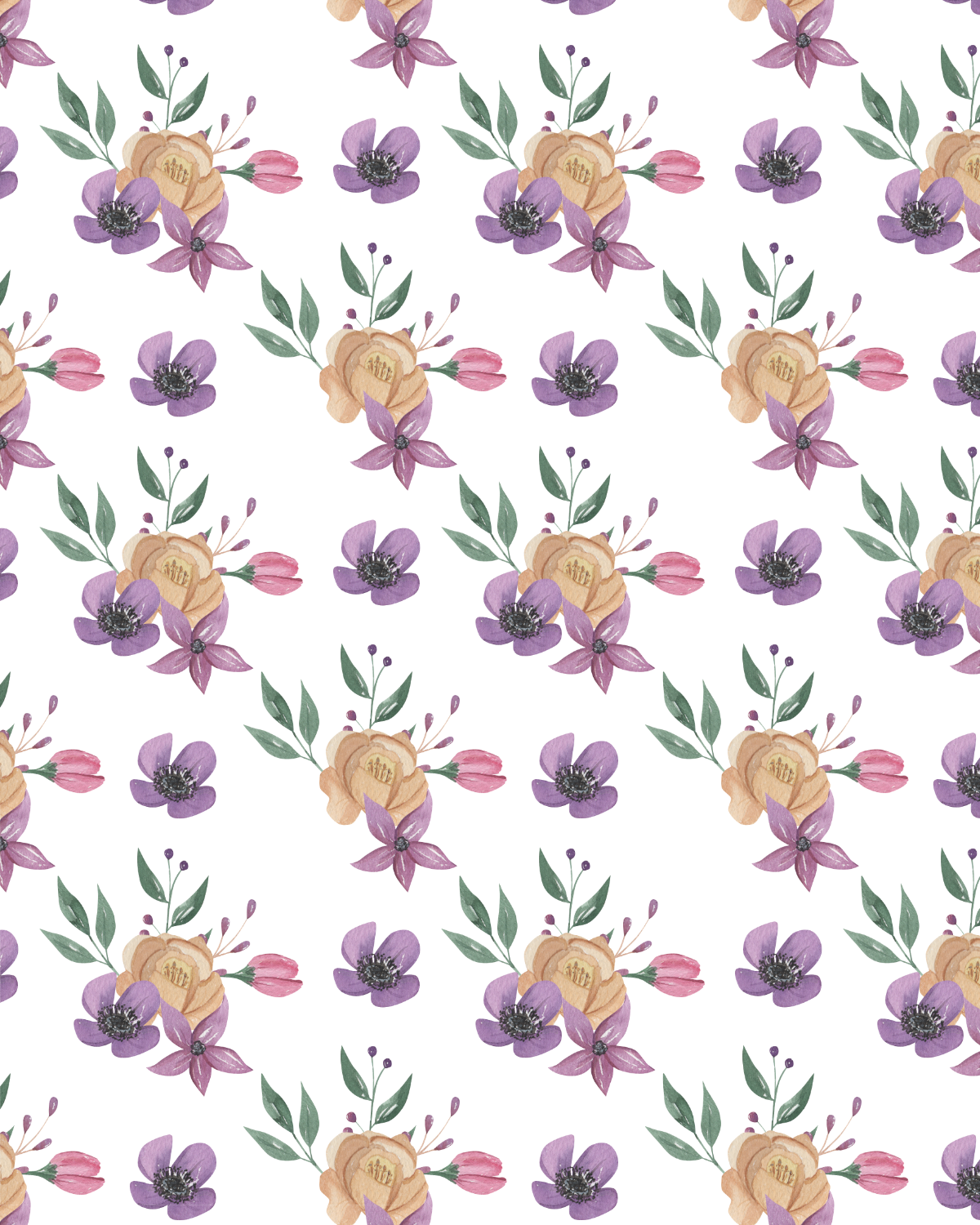 Watercolor Flowers 242 Transfer Paper