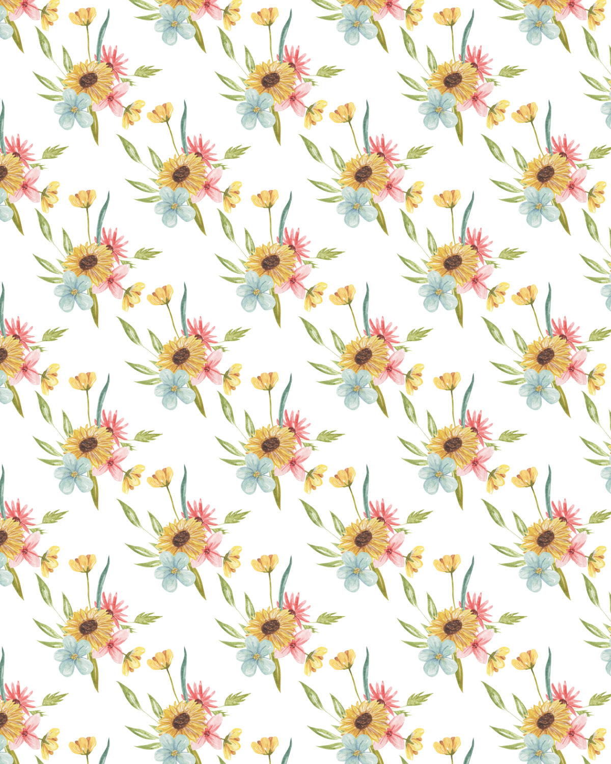 Watercolor Flowers 250 Transfer Paper