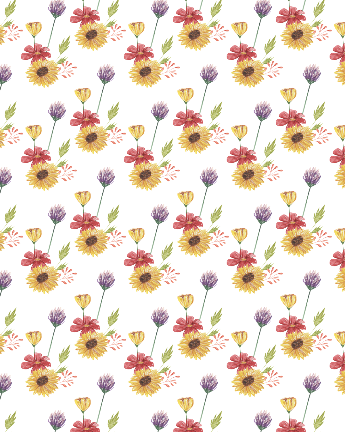 Watercolor Flowers 251 Transfer Paper