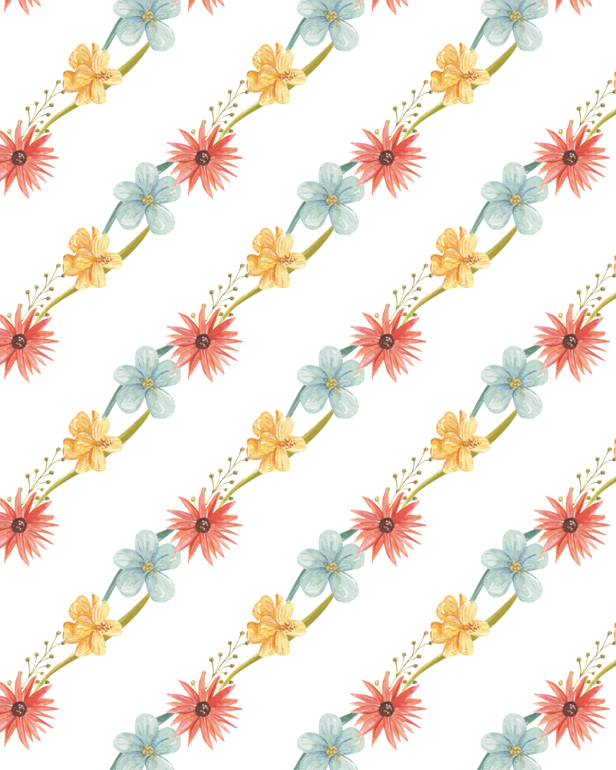 Watercolor Flowers 252 Transfer Paper