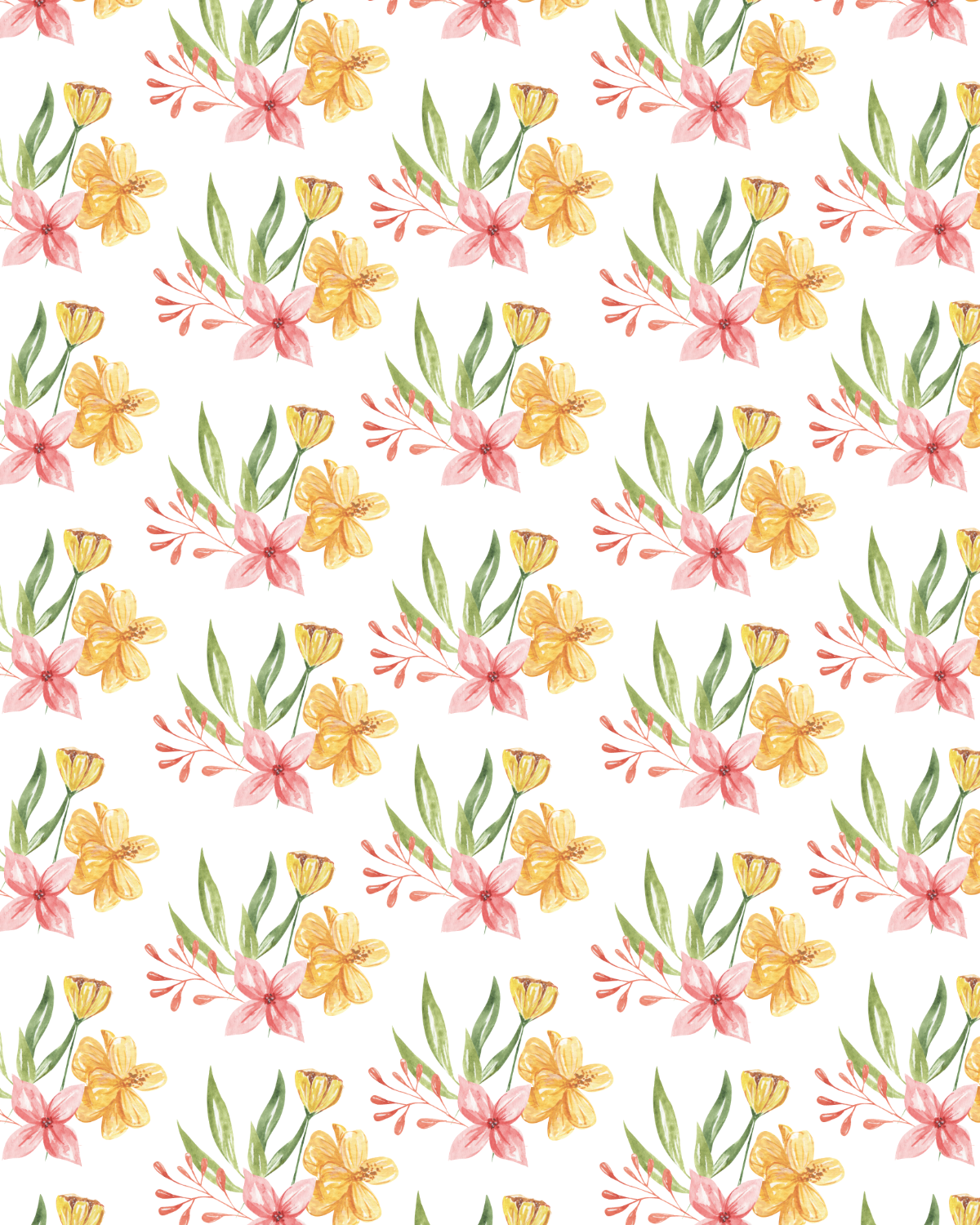 Watercolor Flowers 255 Transfer Paper