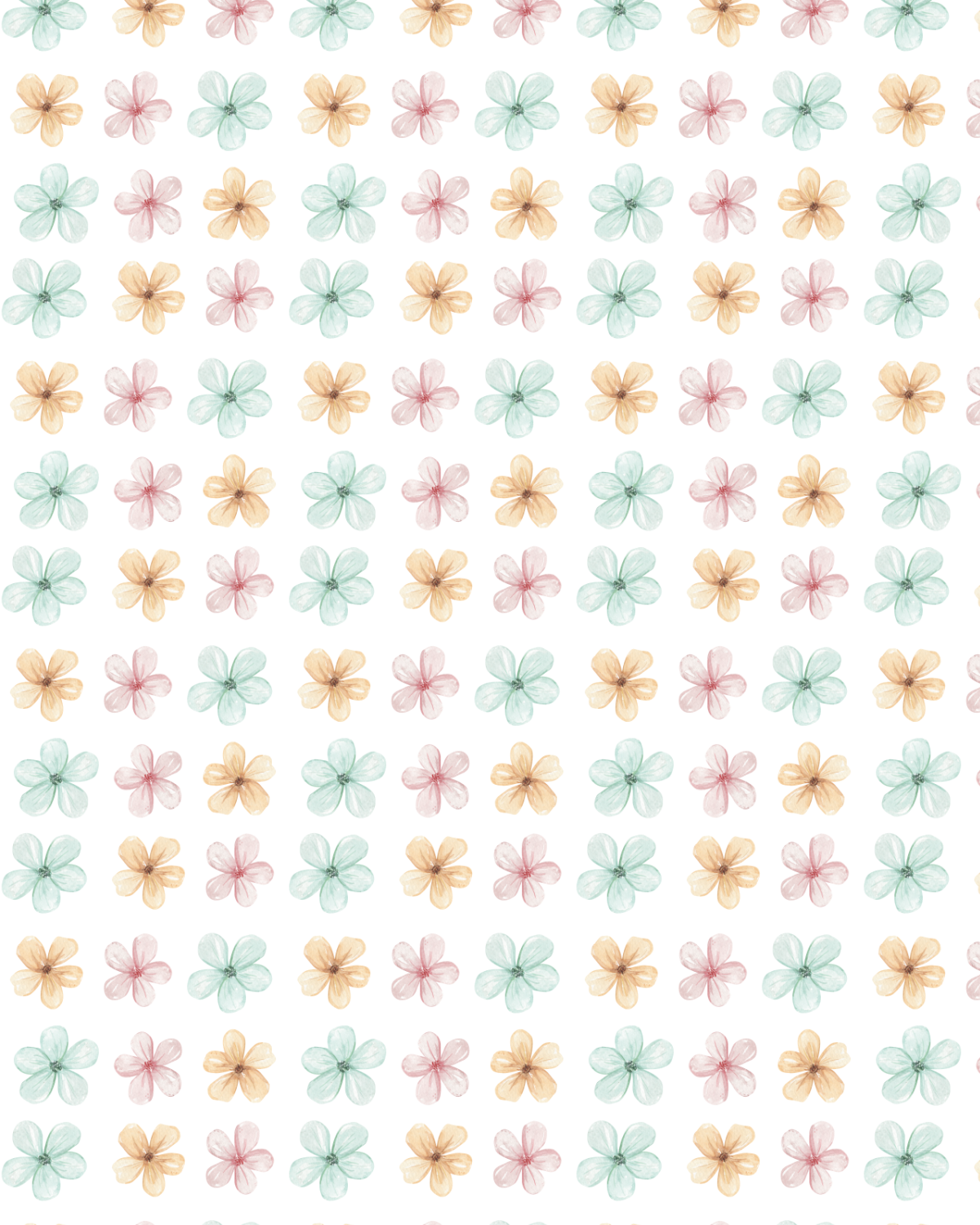 Watercolor Flowers 257 Transfer Paper