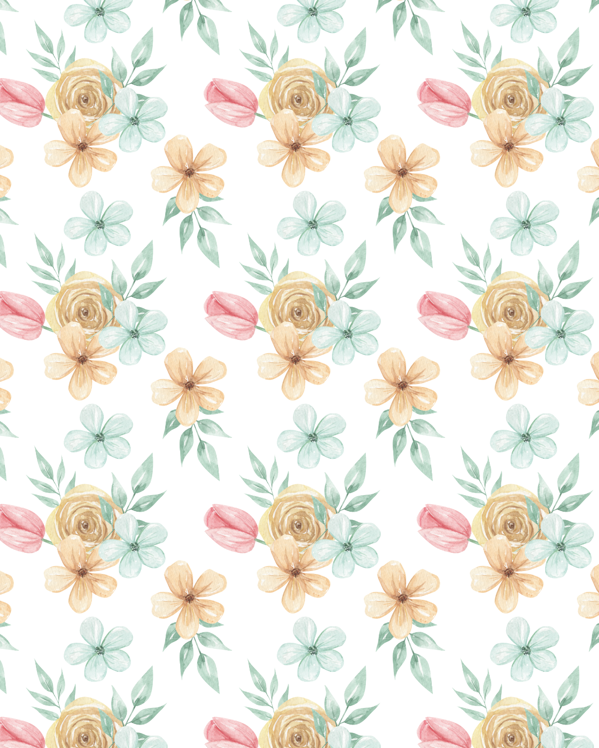 Watercolor Flowers 261 Transfer Paper