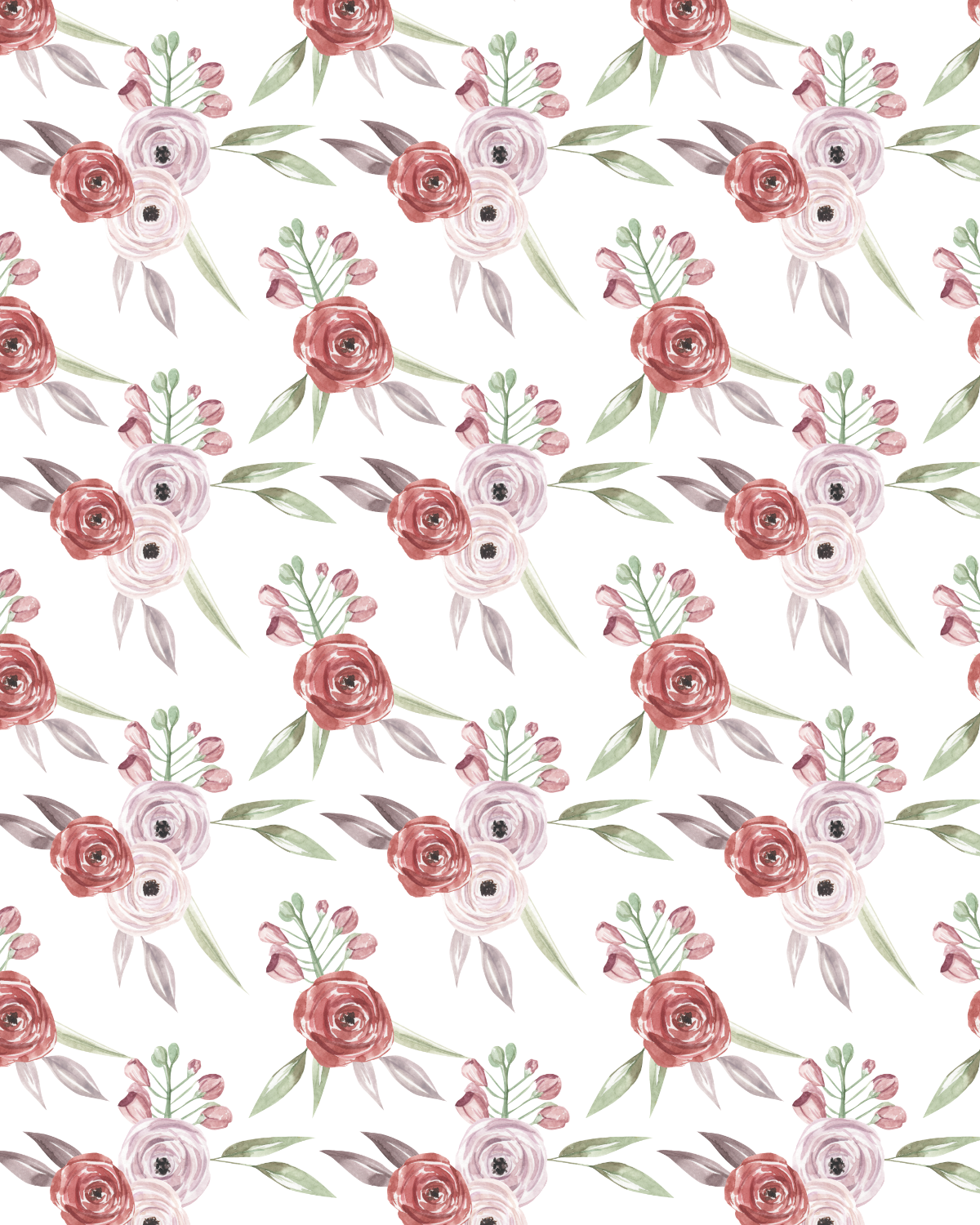 Watercolor Flowers 272 Transfer Paper