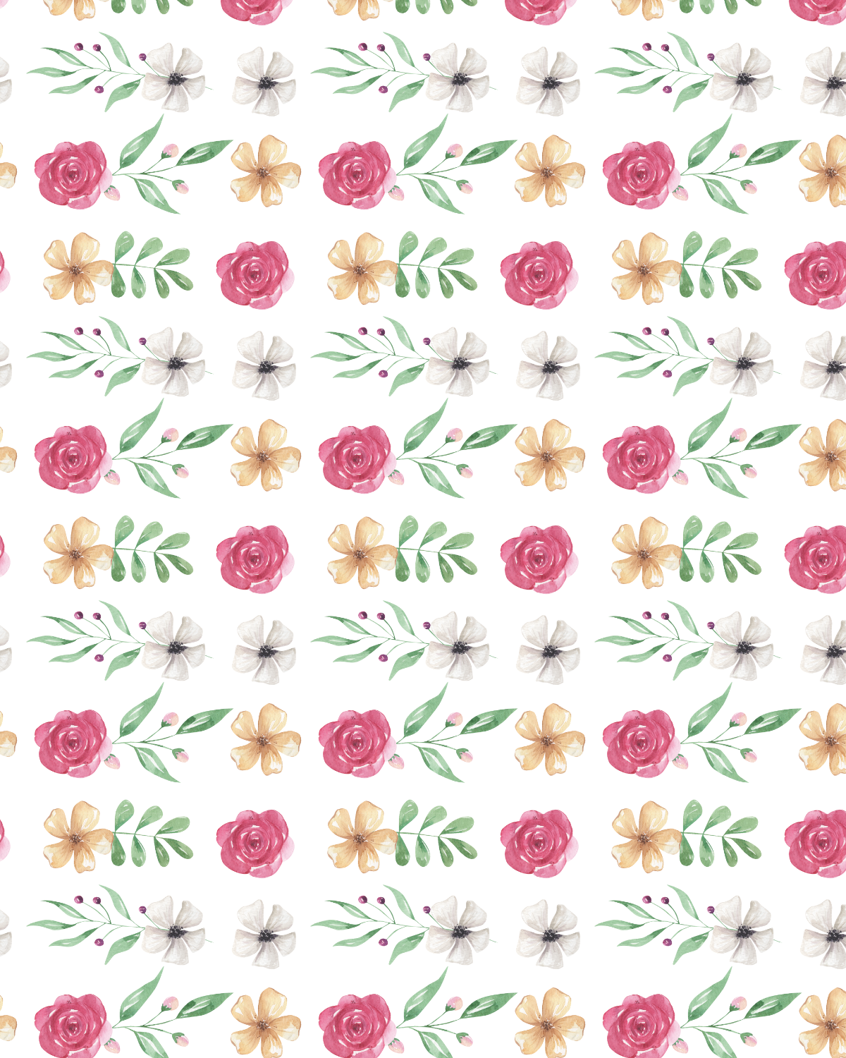Watercolor Flowers 276 Transfer Paper