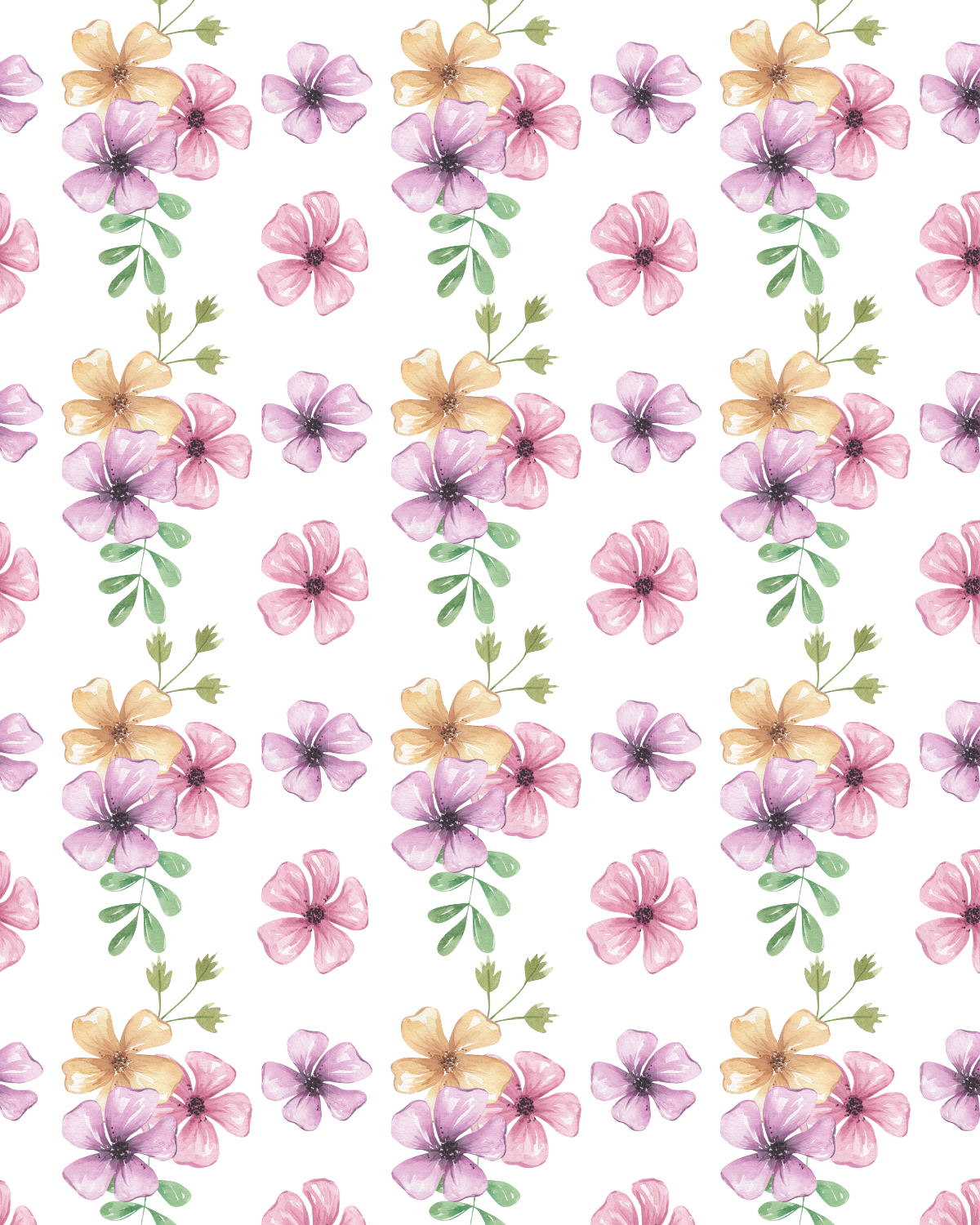 Watercolor Flowers 278 Transfer Paper