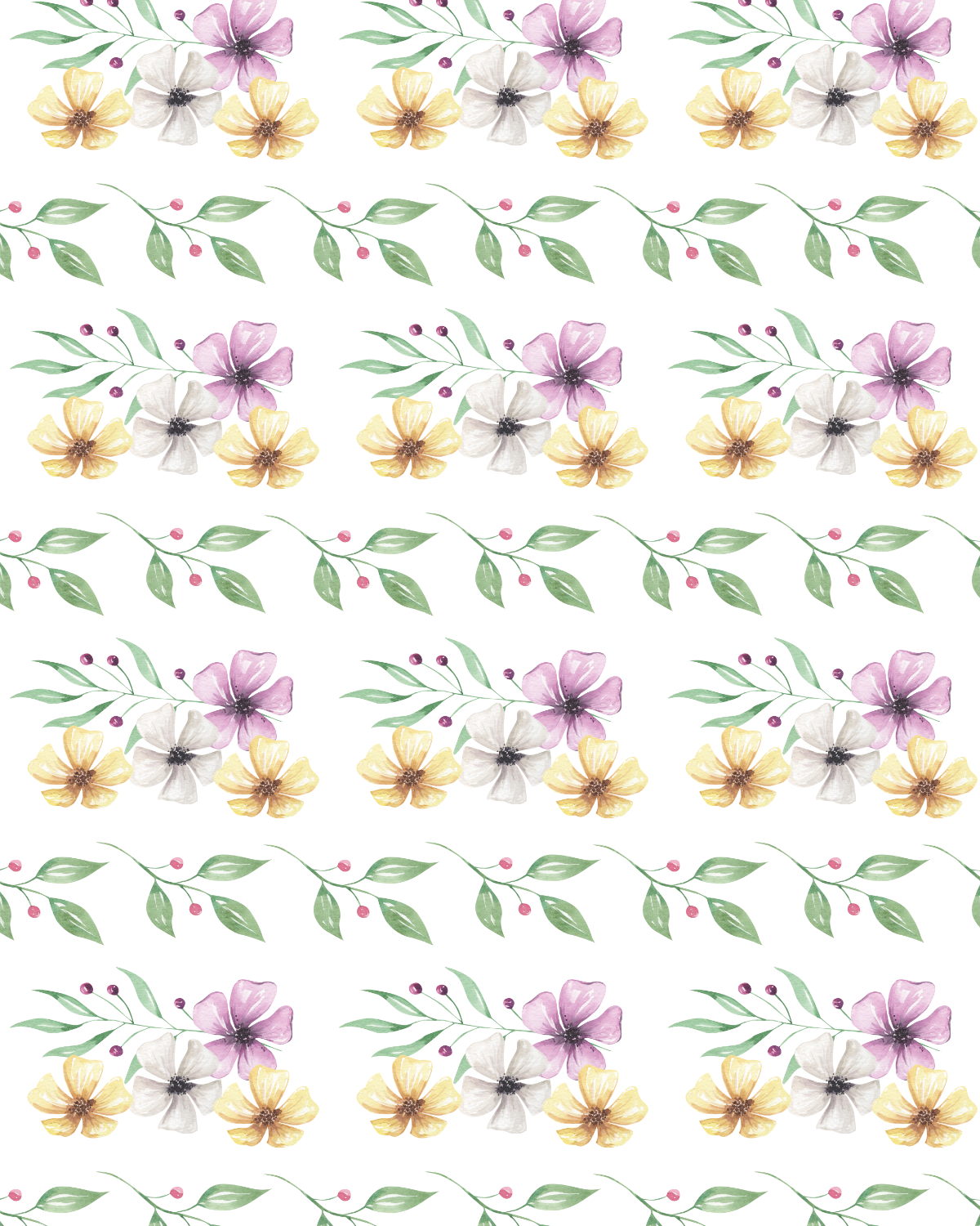 Watercolor Flowers 279 Transfer Paper